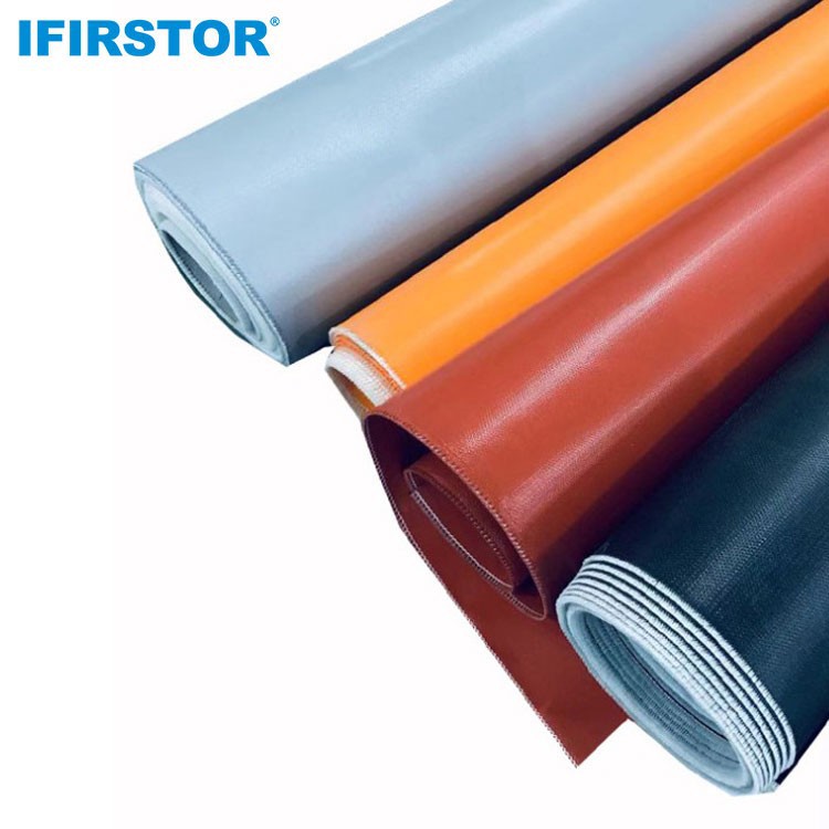 Fiberglass fabric with double sided silicone coating